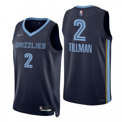 Nike Memphis Grizzlies #2 Xavier Tillman Navy Men's 2021-22 NBA 75th Anniversary Diamond Swingman Jersey - Icon Edition Men's